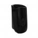 

This image features two sleek black and white soap dispensers filled with pure and environmentally friendly soap. The dispensers are made from 100% recycled materials and have a modern, bulk fill design.