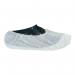 This image shows a pack of 100 (50 pairs) Blake & White Overshoes Purely Protect Overshoes. The overshoes are made from high-quality materials and have a sleek design. They are white with black trims and have the brand logo on the side. The pack is neatly arranged with 50 pairs stacked on top of each other, ready to be used for protection.