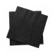 The photo showcases a stack of 6000 2ply black cocktail napkins, each with the words Purely Smile printed in bold white font. The napkins are neatly packaged in packs of 200, with a total of 30 packs. The napkins look sleek and professional, making them perfect for any event or occasion.