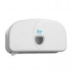 The photograph captures the sleek and modern design of the Blake & White tissue dispensers. The pure white color adds a touch of elegance, while the compact micro mini size makes it perfect for small spaces. The dispensers smile-shaped opening brings a touch of playfulness to any bathroom.