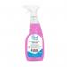 The photograph showcases the clean and pristine Blake & White Washroom and Toilet Cleaning Purely Smile Washroom Cleaner Germicidal 750ml Trigger PS2000. Its bright packaging stands out against the backdrop of a sparkling and fresh bathroom.
