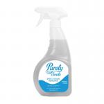 This picture showcases a bottle of Blake & White Cleaning Chemicals & Accessories Purely Smile Spot & Stain Remover. The bottle is 750ml in size and features a trigger mechanism. The label prominently displays the product name and brand, with a clean and simple design.