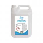 This photo shows a bottle of Blake & White Cleaning Chemicals & Accessories Purely Smile Strong Alkaline Cleaner Degreaser 5L PS2805. The label features a blue and white design with the product name prominently displayed. The bottle is filled with a clear liquid, and in the background, various cleaning tools and accessories can be seen. The bottle is positioned in front of a clean white background, creating a simple and professional look.