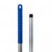 The image shows a set of sleek and sturdy black and white mop handles with a purely smiling design. The handles are made of lightweight and durable aluminium and have a shining blue finish.