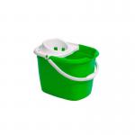 Purely Smile Plastic Mop Bucket with Wringer 15L Green PS8112