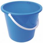 Purely Smile Round Plastic Bucket 9L Blue PS8121
