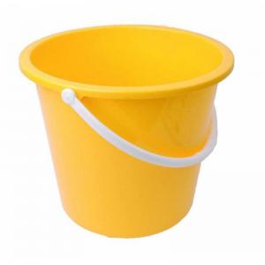 Purely Smile Round Plastic Bucket 9 Litre Yellow PS8123