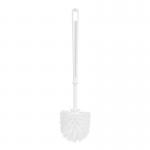 A sleek and modern white toilet brush with a dome-shaped head, designed by Blake & White Washroom Systems for a purely clean and hygienic bathroom experience. The ergonomic handle and durable bristles make this brush an essential tool for any bathroom.