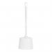 The Blake & White Washroom Systems Purely Smile Toilet Brush with Holder Set White PS8401 features a sleek, all-white design. The brush and holder are made of durable materials and have a modern, minimalist appearance. The set is perfect for any bathroom and adds a touch of style to the space.