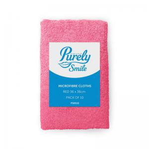 Click to view product details and reviews for Purely Smile Microfibre Cloths Red Pack Of 10 Ps8510.