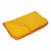 A pile of 10 yellow dusters, labeled Blake & White Cloths and Wipes Purely Smile, stacked on top of each other against a white background, with a slight smiley face imprint on the packaging.
