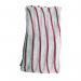 This picture features a pack of 10 purely smile dishcloths in a vibrant striped red design, manufactured by Ramon Hygiene. The soft cloths and wipes boast exceptional cleaning power for all your household needs.
