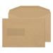 The photograph shows a stack of Blake Miscellaneous Sized Envelopes, measuring 162x238mm, made of Everyday Manilla paper. The envelopes have a gummed closure and a small window to show the contents. The pack contains 500 envelopes, all made of 80gsm paper.