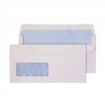 Blake Purely Everyday White Window Self Seal Wallet 110x220mm 90gsm Pack 1000 14884
