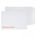 Blake Packaging White Peel & Seal Board Back Pocket 324x229mm 120gsm Pack 125 Code 3266 3266