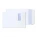 Blake Packaging White Window Peel & Seal Gusset Pocket 350x250mm 140gsm Pack 125 Code 41062W 41062W