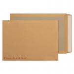 The image shows a pack of 100 Blake Board Backed Envelopes. They are made of durable manilla material and have a peel & seal closure. These envelopes have a convenient back pocket and measure 450x324mm.