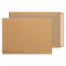 The image shows a pack of 100 Blake Board Backed Envelopes. They are made of durable manilla material and have a peel & seal closure. These envelopes have a convenient back pocket and measure 450x324mm.
