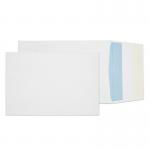 The image shows a stack of 125 Blake Gusset Envelopes with a white peel-and-seal closure. The envelopes have a pocket design and measures 229x162mm. Made from 120gsm paper, they are sturdy and reliable for mailing.