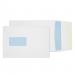 Blake Packaging White Window Peel & Seal Gusset Pocket 229x162mm 120gsm Pack 125 Code 6001 6001