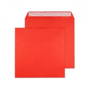 Image of Blake Colour Pillar Box Red Peel & Seal Square Wallet 160x160mm