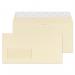 A close-up photo of Blake Miscellaneous Sized Envelopes featuring a premium cream wove finish and a convenient window for easy addressing. The Peel & Seal closure ensures secure mailing while the 110x220mm size is perfect for various business purposes. Pack of 500 with 120gsm weight.