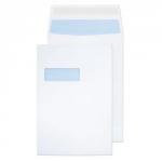 Blake Purely Packaging White Window Peel & Seal Gusset Pocket 324x229x25mm 140gsm Pack 125 9001