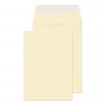 The image shows a stack of premium business cream envelopes with a peel & seal closure. Each envelope is sized 324x229mm and features a gusset pocket for added space. Made with 140gsm paper, the pack contains 125 envelopes.