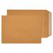 The photograph shows a stack of Blake miscellaneous sized envelopes, each with a cream-colored avant-garde design on a manila background. The envelopes are sealable with a peel and seal pocket, and measure 324x229mm. They are made from 130gsm paper and come in a pack of 250.