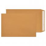 The picture shows a pack of 250 cream manilla envelopes from Blake Avant Garde. They are sized at 381x254mm and have a 130gsm weight. The envelopes have a peel and seal closure and are neatly stacked. Perfect for storing and mailing documents and letters.
