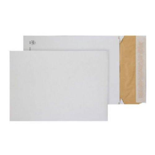 Cheap Stationery Supply of Blake Purely Packaging White Peel & Seal Padded Gusset Pocket 350x250x50mm 140gsm Pack 100 EPB4 Office Statationery