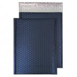 Blake Colour Packaging Oxford Blue Peel and Seal Metallic Bubble 320 x 240mm 70Mu Pack 100 Code MTN324 MTN324