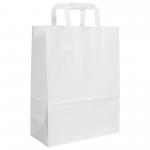 Blake VITA White  Flat Handled Carrier Bag 260 x 120mm 80gsm Pack 250 Code PCF131 PCF131