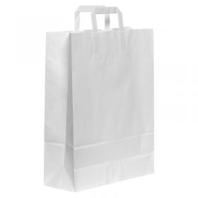 Blake VITA White Flat Handled Carrier Bag 320 x 140mm 80gsm Pack 150 Code PCF141 PCF141