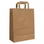 Blake VITA Brown  Flat Handled Carrier Bag 260 x 120mm 80gsm Pack 200 Code PCF231 PCF231