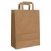 Blake VITA Brown Flat Handled Carrier Bag 260 x 120mm 80gsm Pack 200 Code PCF231 PCF231