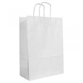 Blake VITA White Twist Handled Carrier Bag 240 x 110 x 330mm 90gsm Pack 200 Code PCT530 PCT530
