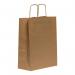 Blake VITA Brown Twist Handled Carrier Bag 220 x 100mm 90gsm Pack 300 Code PCT620 PCT620