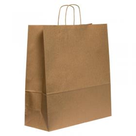 Blake VITA Brown Twist Handled Carrier Bag 450 x 170mm 100gsm Pack 100 Code PCT680 PCT680