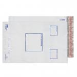 Blake Packaging White Peel and Seal Polypost Polythene  255 x 350mm 50Mu Pack 1000 Code PE45/W PE45/W