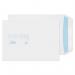 The picture shows a stack of Blake miscellaneous sized envelopes in white with a peel and seal closure. The envelopes are 229x162mm and made of 100gsm paper. They feature a convenient window for easy address visibility. This pack contains 500 envelopes.
