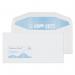 This photograph captures a stack of Blake miscellaneous sized envelopes, representing the Blake Environmental White Window Gummed Mailer design. The envelopes measure 114x229mm and are made of 90gsm paper. A pack of 1000 envelopes is pictured, with no product codes visible.