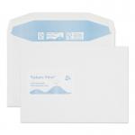 The picture shows a stack of white, rectangular envelopes with a window and a gummed seal. They are a miscellaneous size, measuring 162x229mm, and have a 90gsm weight. This pack contains 500 envelopes.