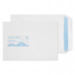 The picture features a stack of Blake miscellaneous sized envelopes in the Environmental White color. The envelopes have a convenient self seal pocket and measure 229x162mm. Made with durable 90gsm paper, this pack includes 500 envelopes.