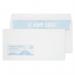 The photo shows a stack of Blake miscellaneous sized envelopes in environmental white color. The envelopes have a window and are self seal, with dimensions of 110x220mm. They are made from 90gsm paper and come in a pack of 1000.