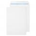 The image shows a pack of white, self-seal, pocket-sized envelopes made by Blake. The envelopes are 324x229 mm in size and made of 100gsm paper. There are 250 envelopes in the pack, each featuring the Blake logo on the top left corner.