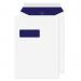 This photo features a pack of 250 Blake miscellaneous sized envelopes. Made from Blake Pure Super White Wove material with a 120gsm weight, these envelopes have a convenient peel and seal closure and a window for easy addressing. The dimensions of these envelopes are 324x229mm, making them suitable for a variety of mailings.