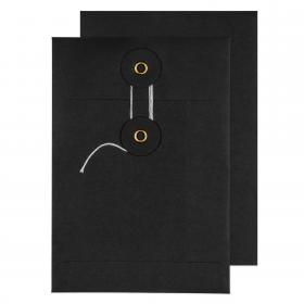 Blake Senses String & Washer Black Internal Mail Pocket 162x114mm 180gsm Pack 200 Code SW822 SW822