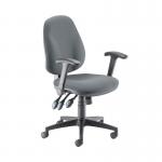 5 Star Teso High Back Task Chair with Folding Arms Charcoal SF6276007 BNR6276007