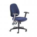 5 Star Teso High Back Task Chair with Folding Arms Blue SF9086329 BNR9086329